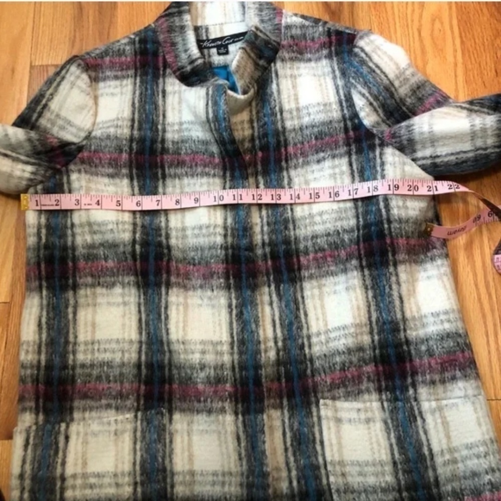 Kenneth Cole Jacket Shacket size Medium plaid teal - Picture 9 of 13